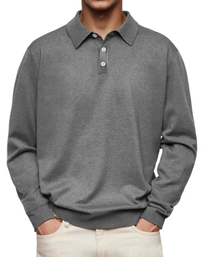 Vielseitiges Langarm-Polo | Moderne lässige Eleganz