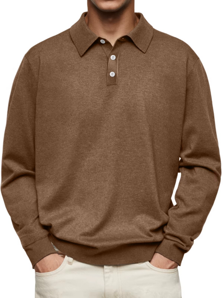 Vielseitiges Langarm-Polo | Moderne lässige Eleganz