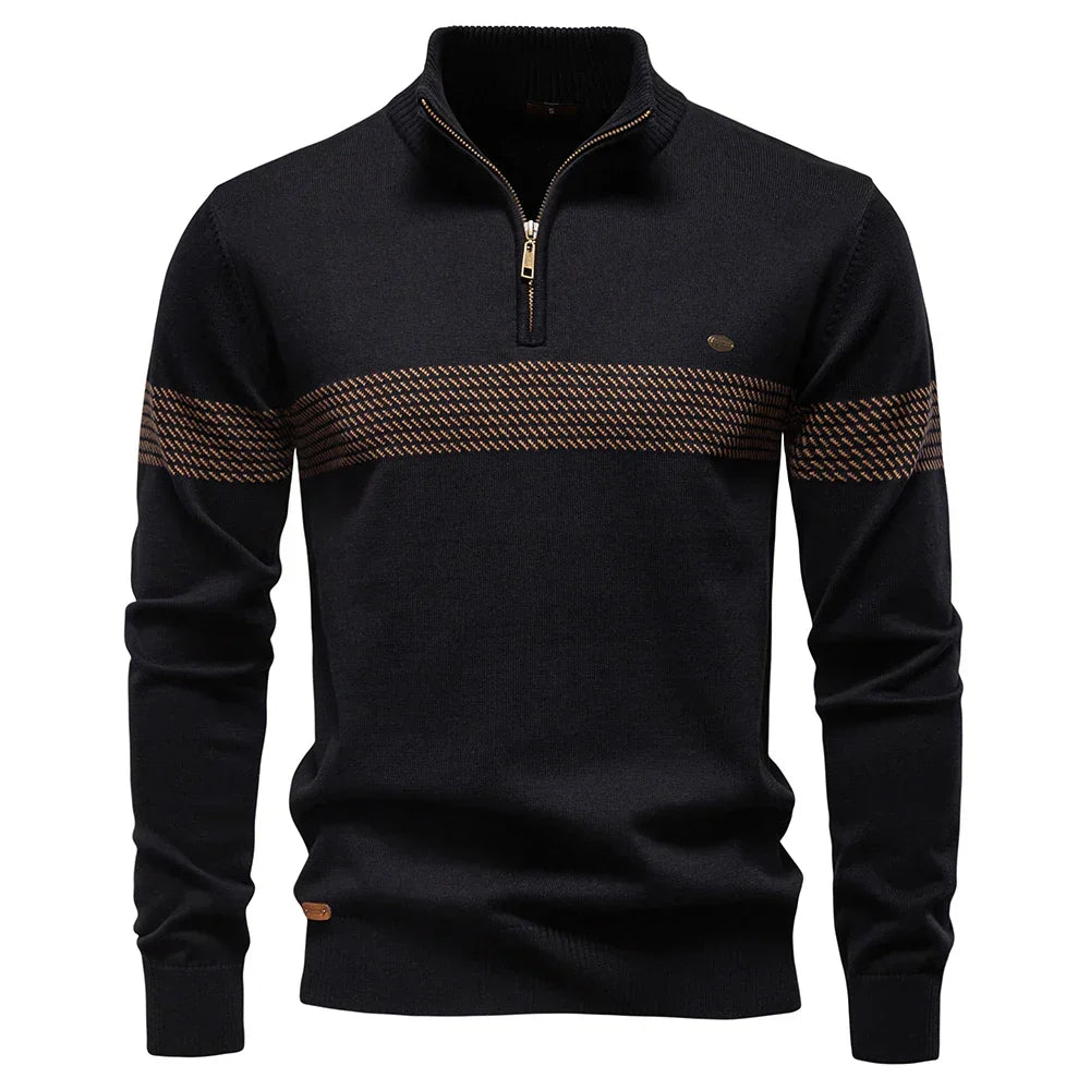 Jersey de punto con media cremallera | Comodidad y estilo moderno