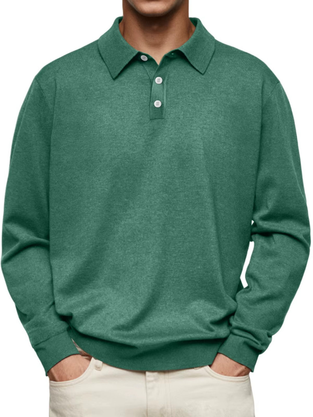 Vielseitiges Langarm-Polo | Moderne lässige Eleganz