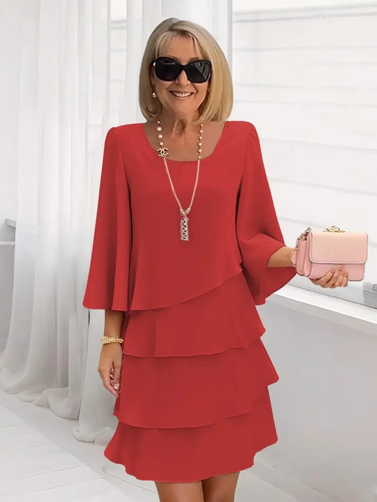 Catherine | Abito elegante con rouches