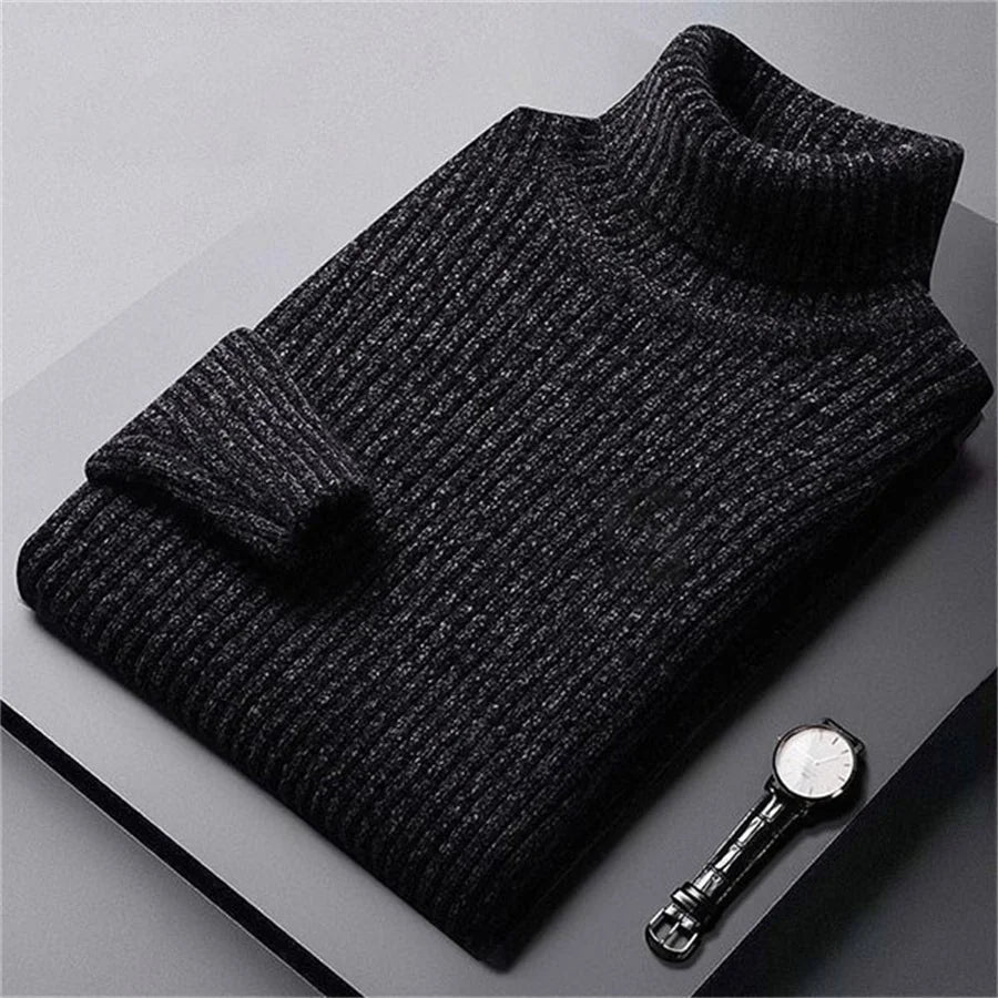 Maglione lavorato a collo alto | Caldo e raffinato