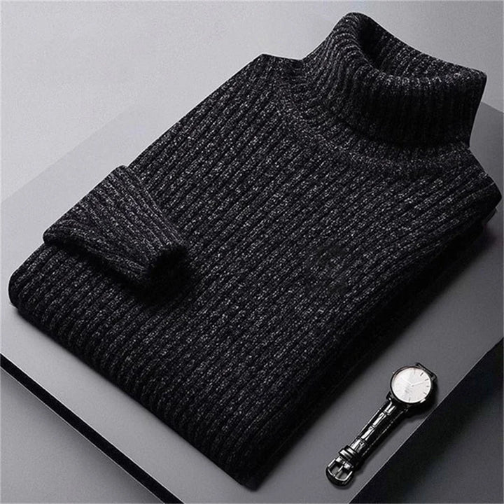 Maglione lavorato a collo alto | Caldo e raffinato
