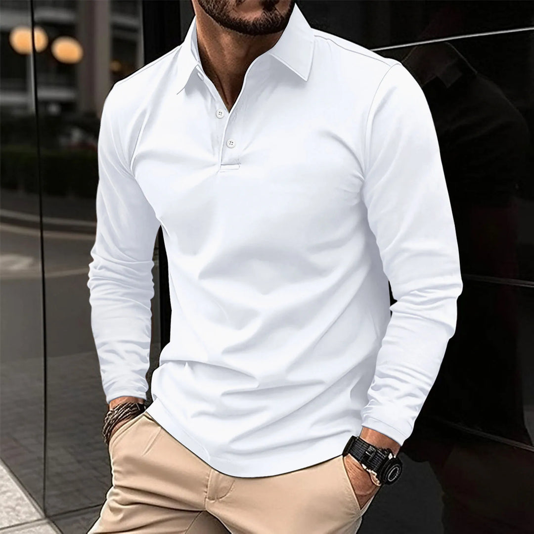 Polo elegante de manga larga | Estilo informal refinado