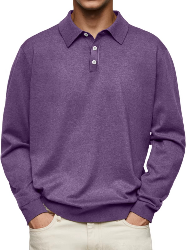 Vielseitiges Langarm-Polo | Moderne lässige Eleganz