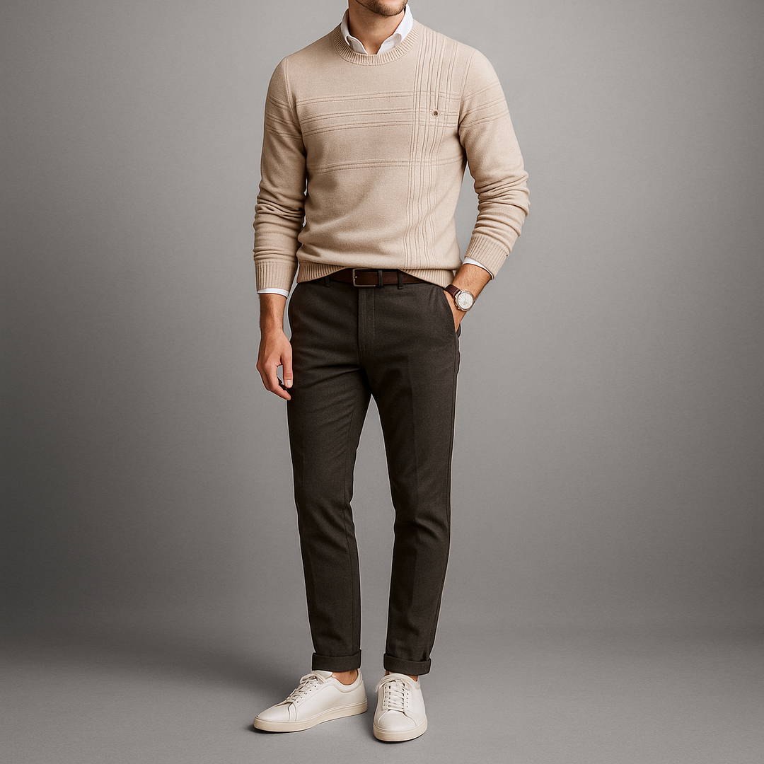 Klassisch strukturierter Pullover | Eleganz für jeden Tag
