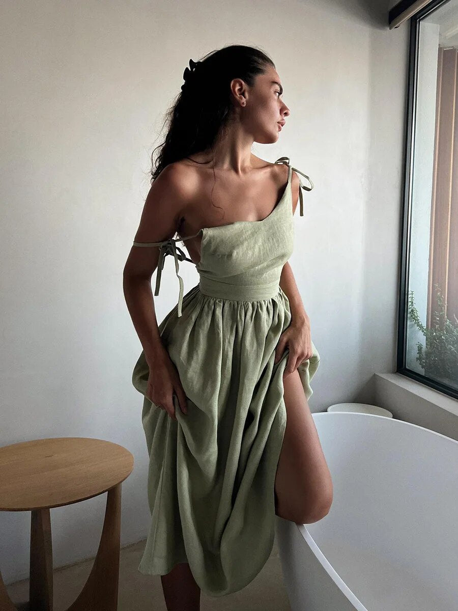 Long cotton summer dress