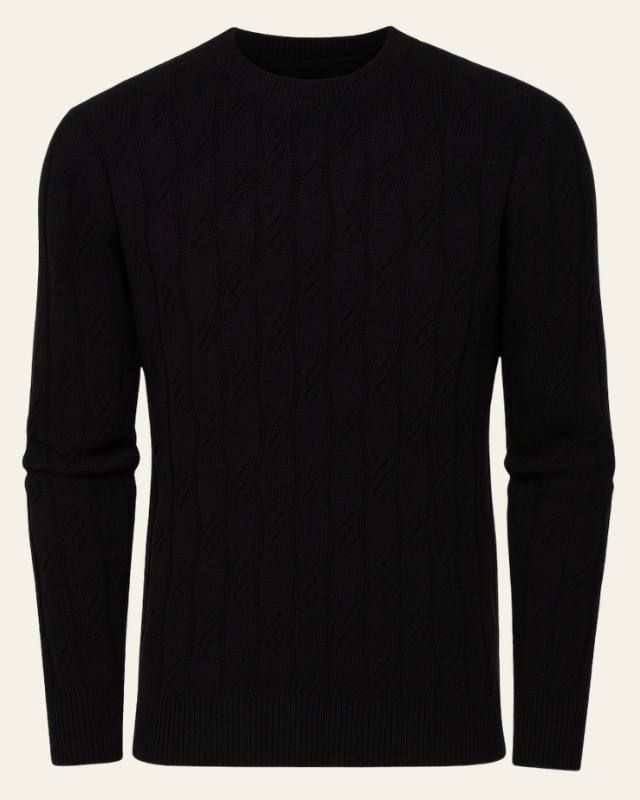 Jersey de lana con ochos para hombre | Textura rica de ochos y calidez natural para un estilo atemporal