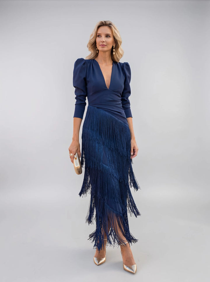 Sofia | Abito elegante con frange