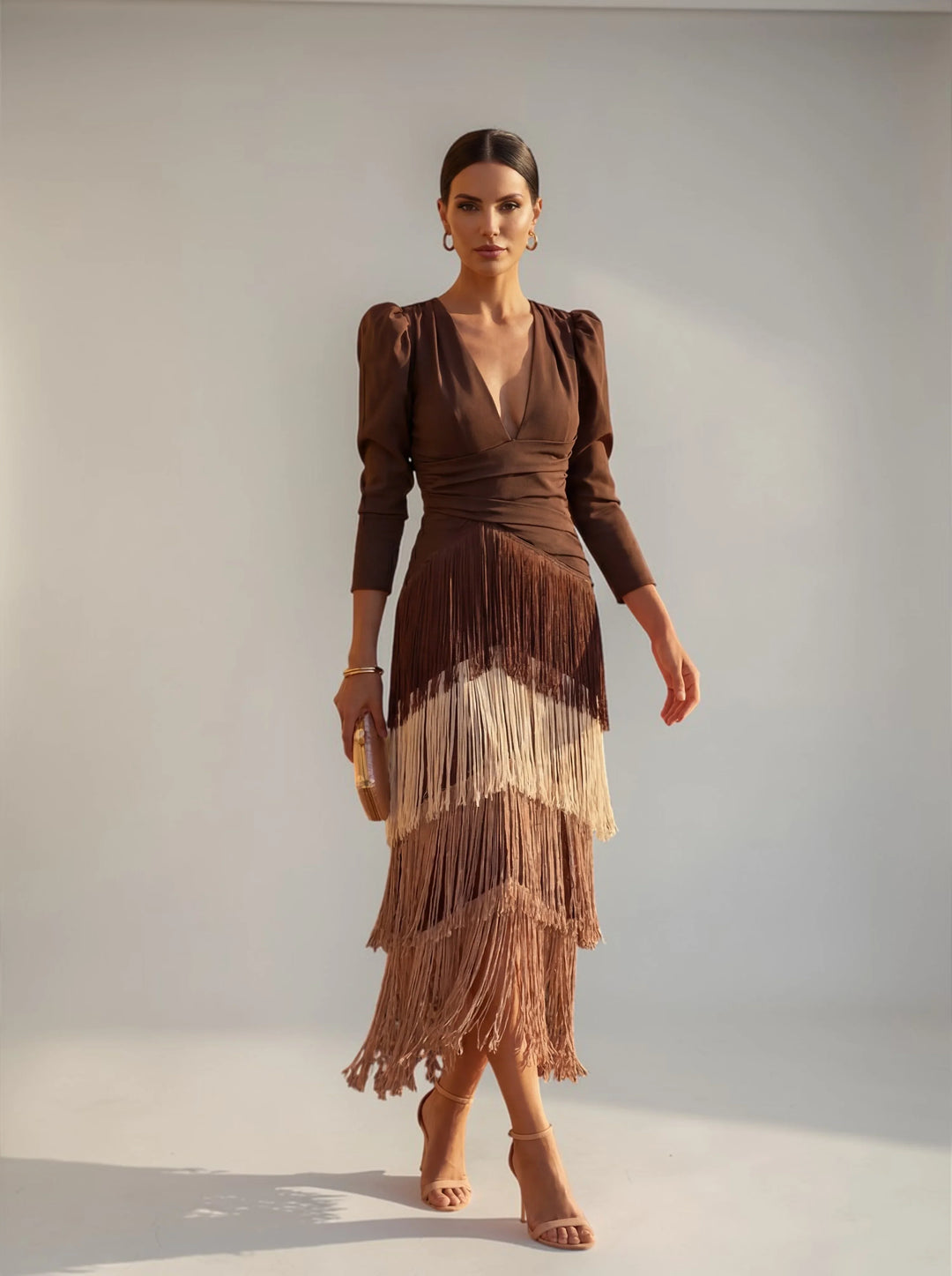 Sofia | Abito elegante con frange