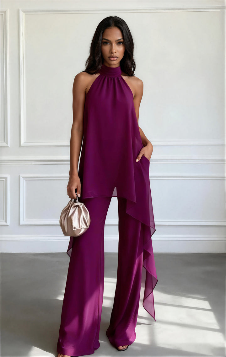 Viola | Elegante completo con top all’americana e pantaloni