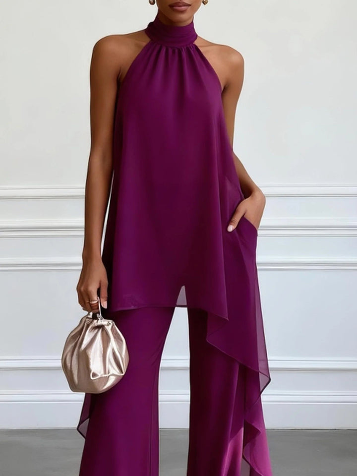 Viola | Elegante completo con top all’americana e pantaloni