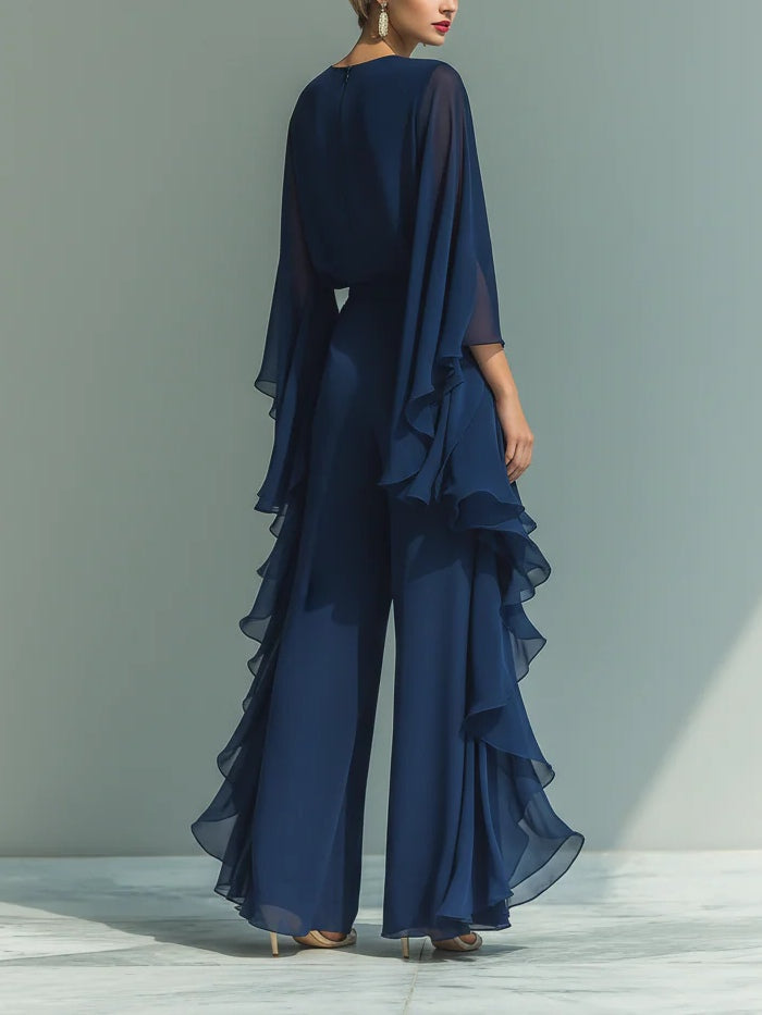 Aurora | Elegante traje de gasa con volantes