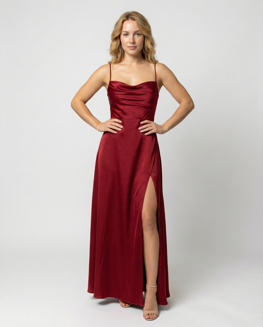 Elegant silk maxi dress for women