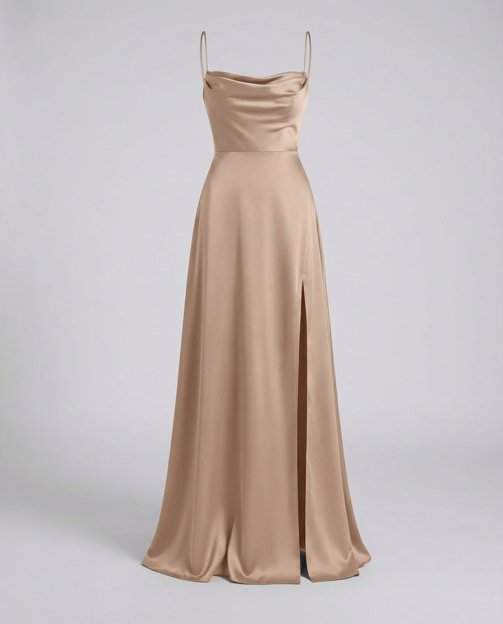 Elegant silk maxi dress for women