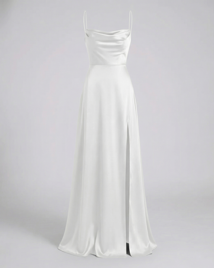 Elegant silk maxi dress for women