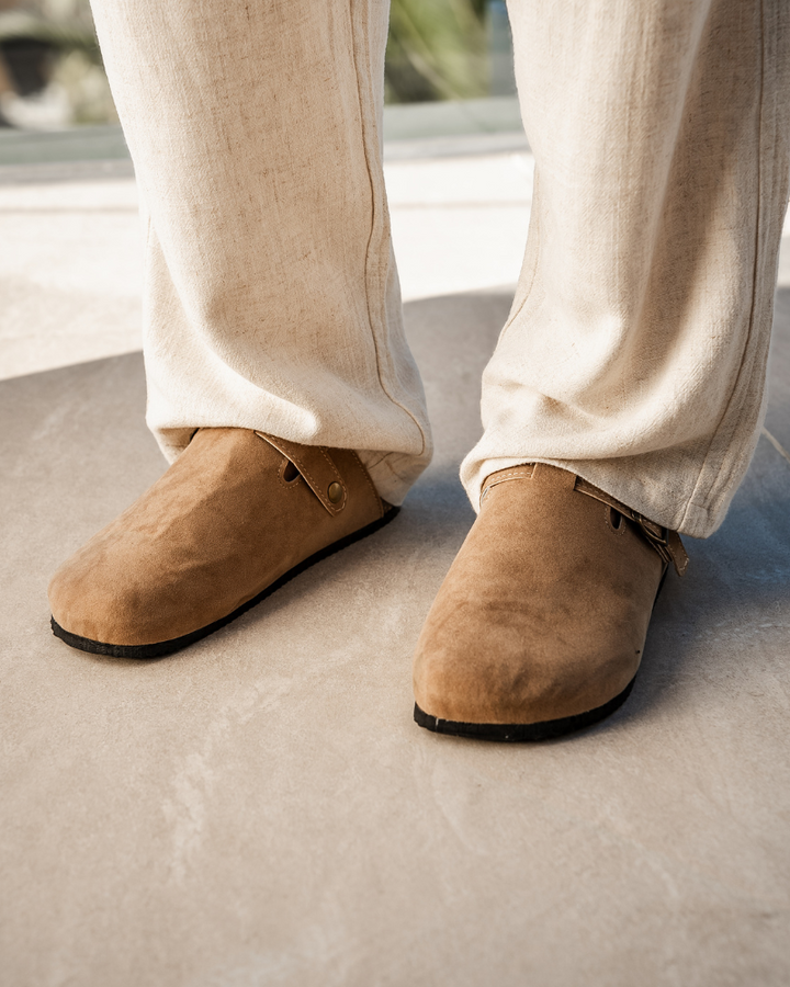 Zoccoli in Suede Uomo con Plantare Comfort