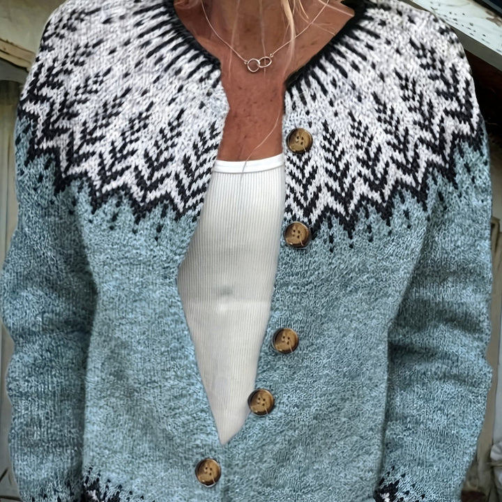 Sara | Blue Knit Cardigan
