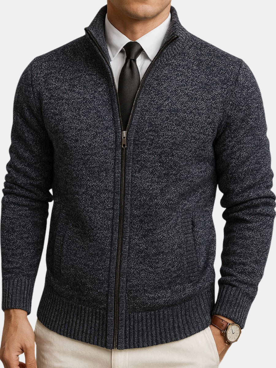 Cardigan in lana con zip | Eleganza sartoriale e comfort