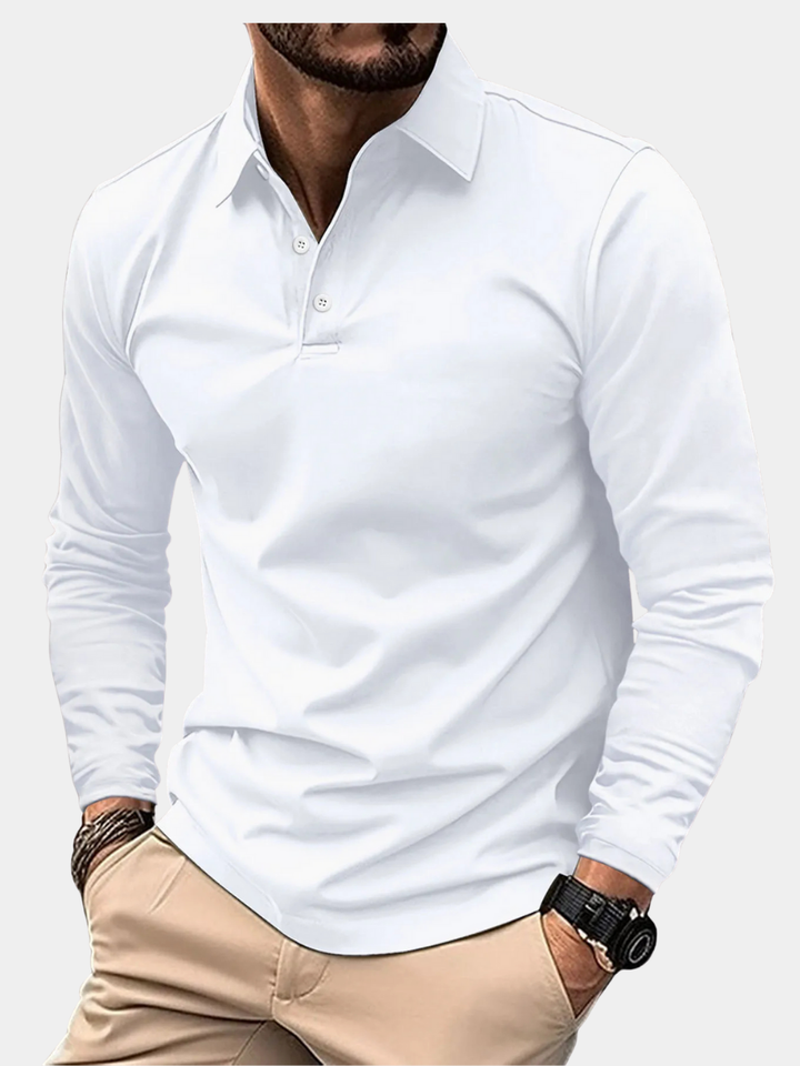 Polo elegante de manga larga | Estilo informal refinado