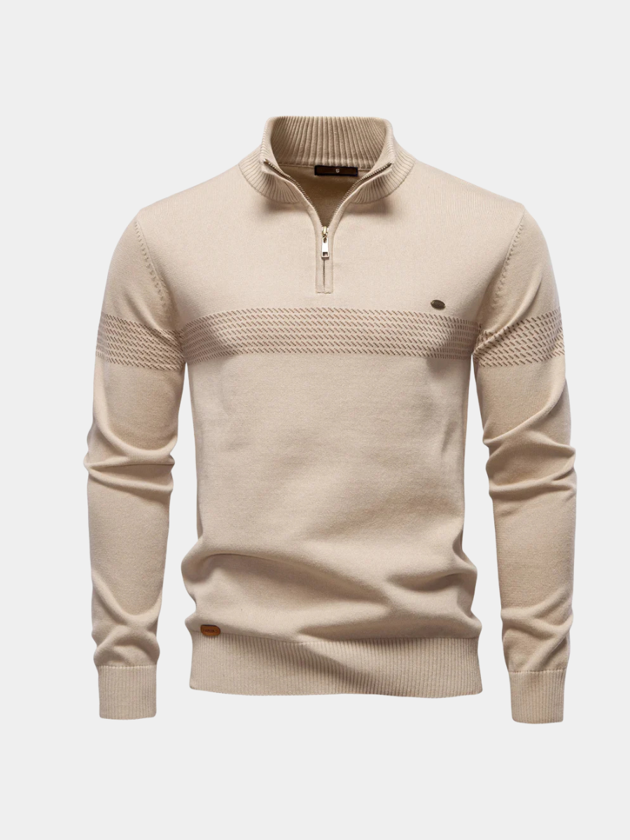 Jersey de punto con media cremallera | Comodidad y estilo moderno