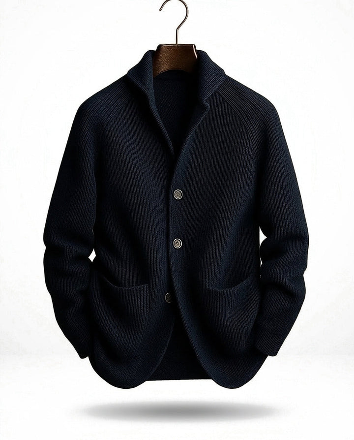 Gilet homme en maille à col châle