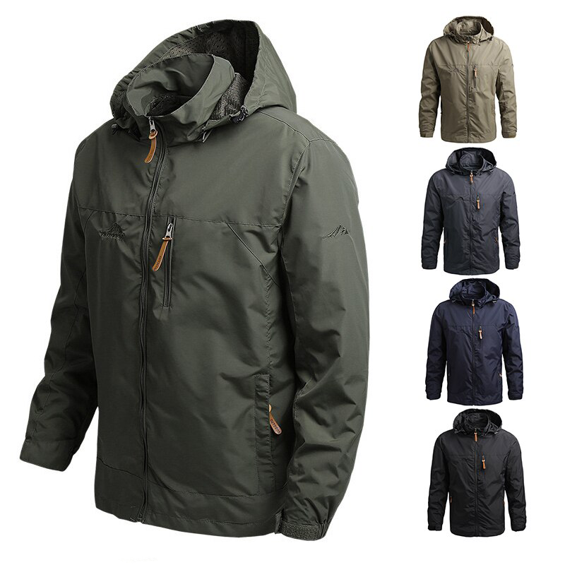 Leif | Veste à capuche avec fermeture éclair sur la poitrine