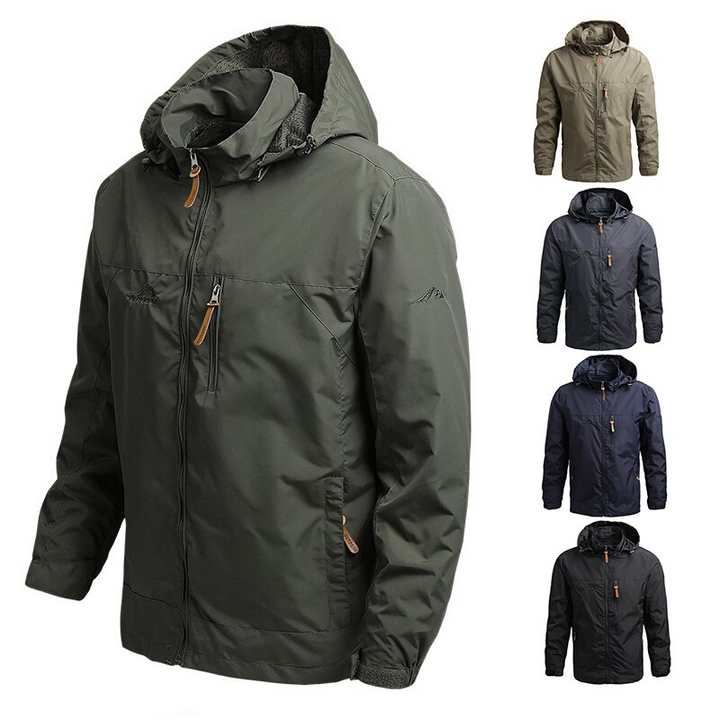 Leif | Veste à capuche avec fermeture éclair sur la poitrine