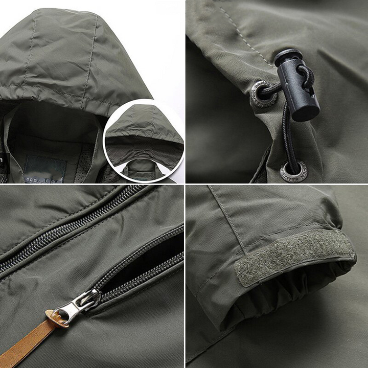 Leif | Veste à capuche avec fermeture éclair sur la poitrine