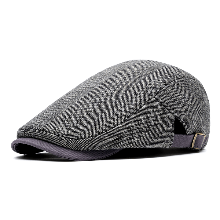 Lennart | Casquette plate à chevrons avec bride latérale