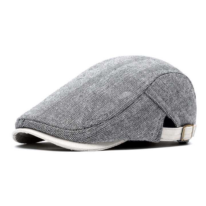 Lennart | Casquette plate à chevrons avec bride latérale