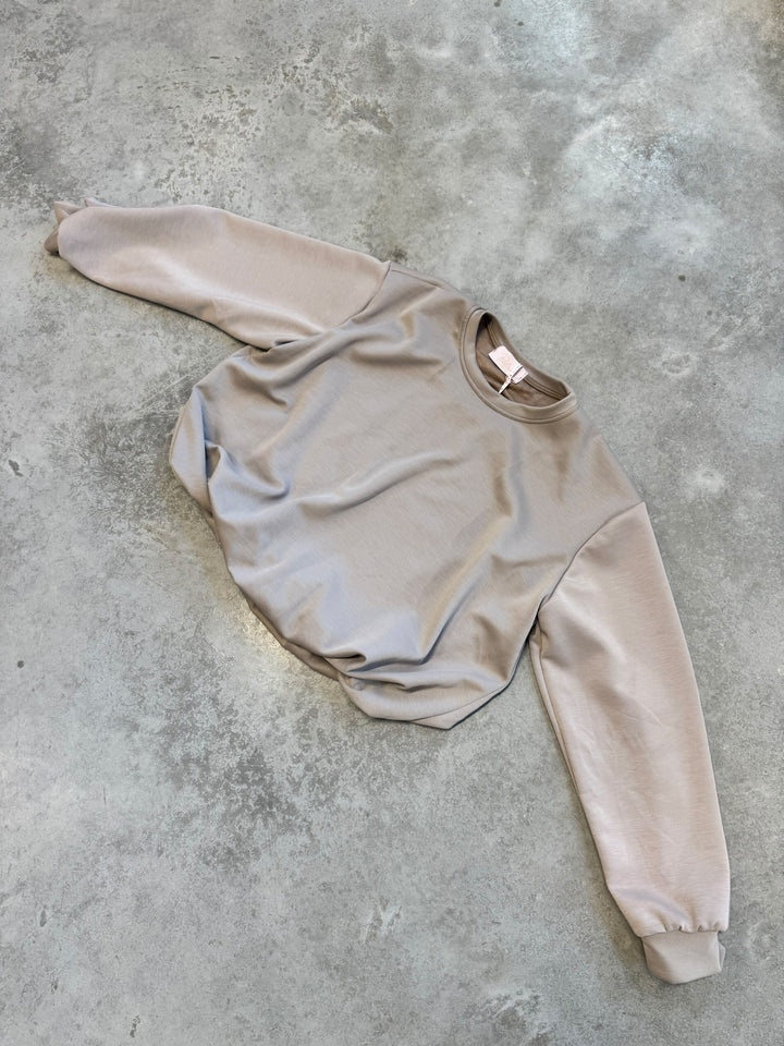 Mira | Felpa girocollo con spalle scese