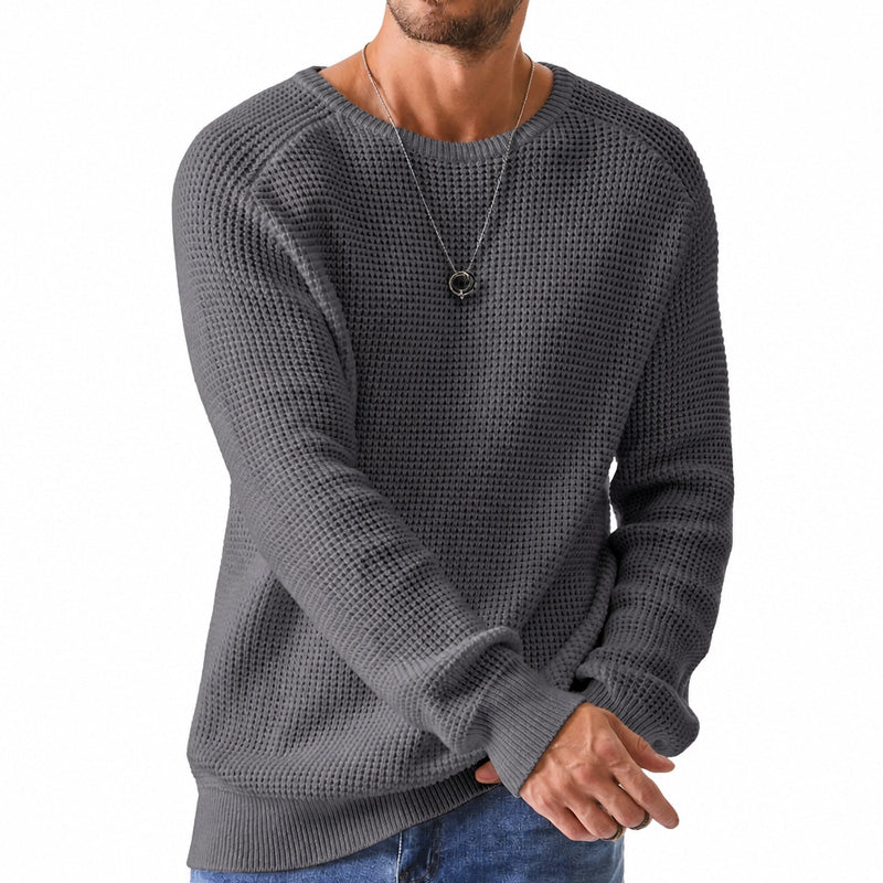 Arvid | Jersey de punto gofrado con cuello redondo