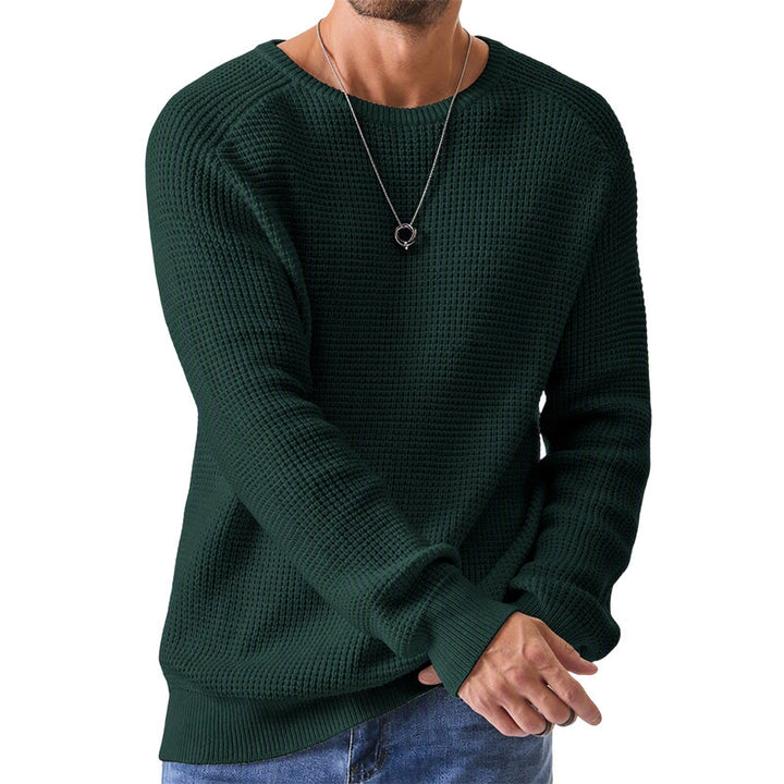 Arvid | Jersey de punto gofrado con cuello redondo