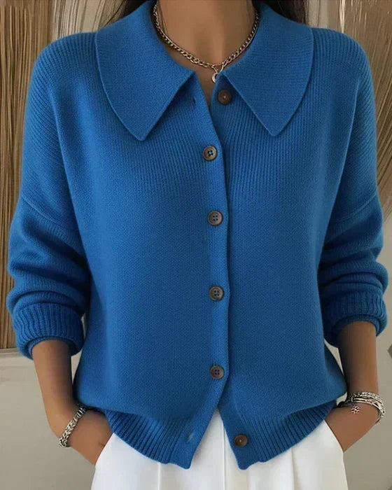 Velia | Cardigan with Shirt Collar