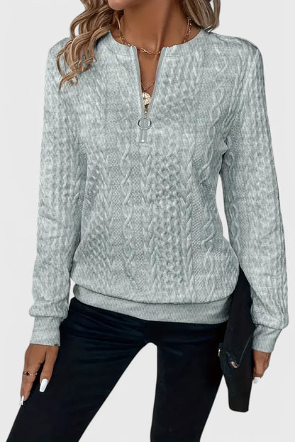 Amalia Jersey de Punto con Cremallera Suave