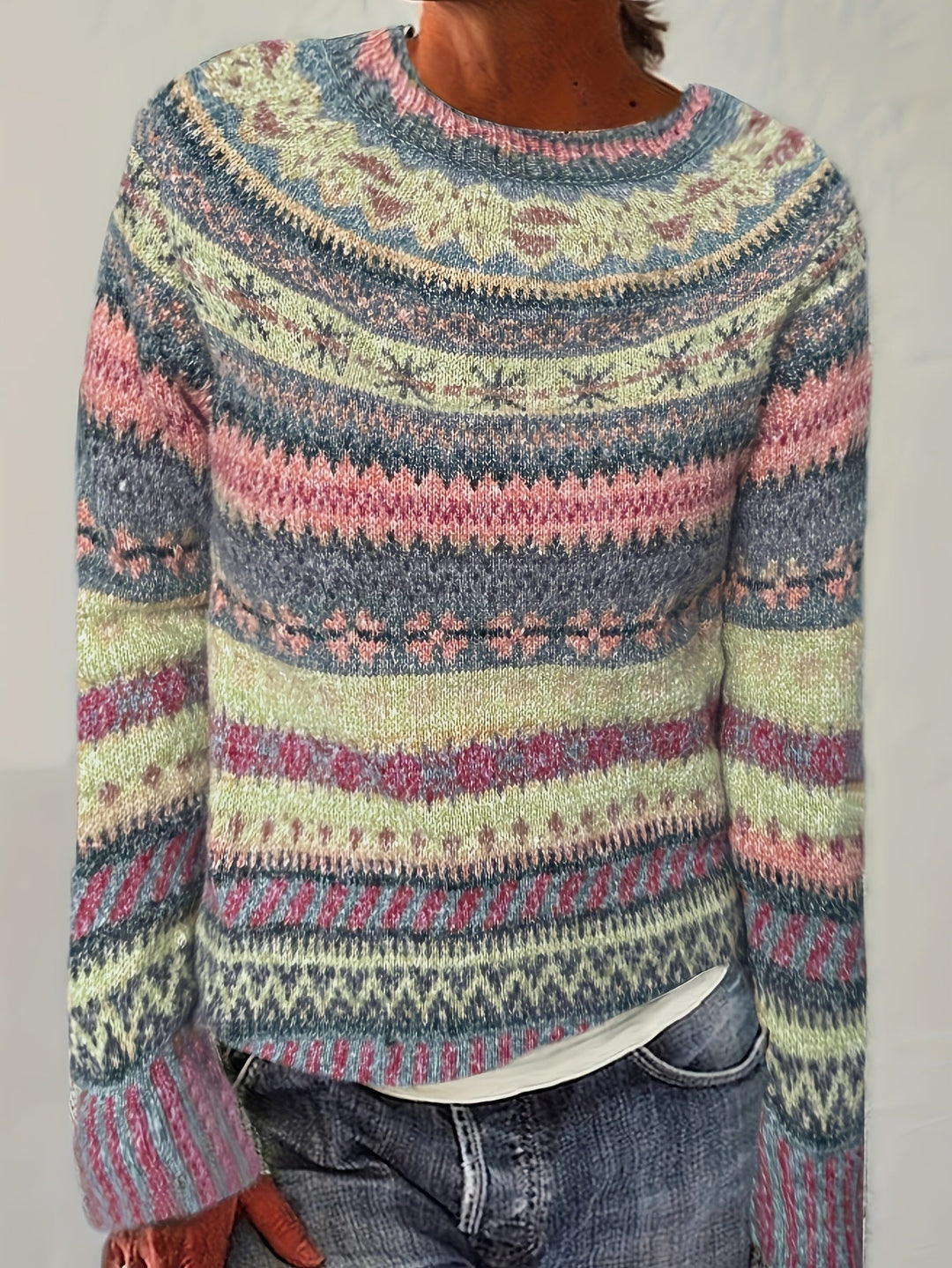 Lidia | Patterned Knit Sweater
