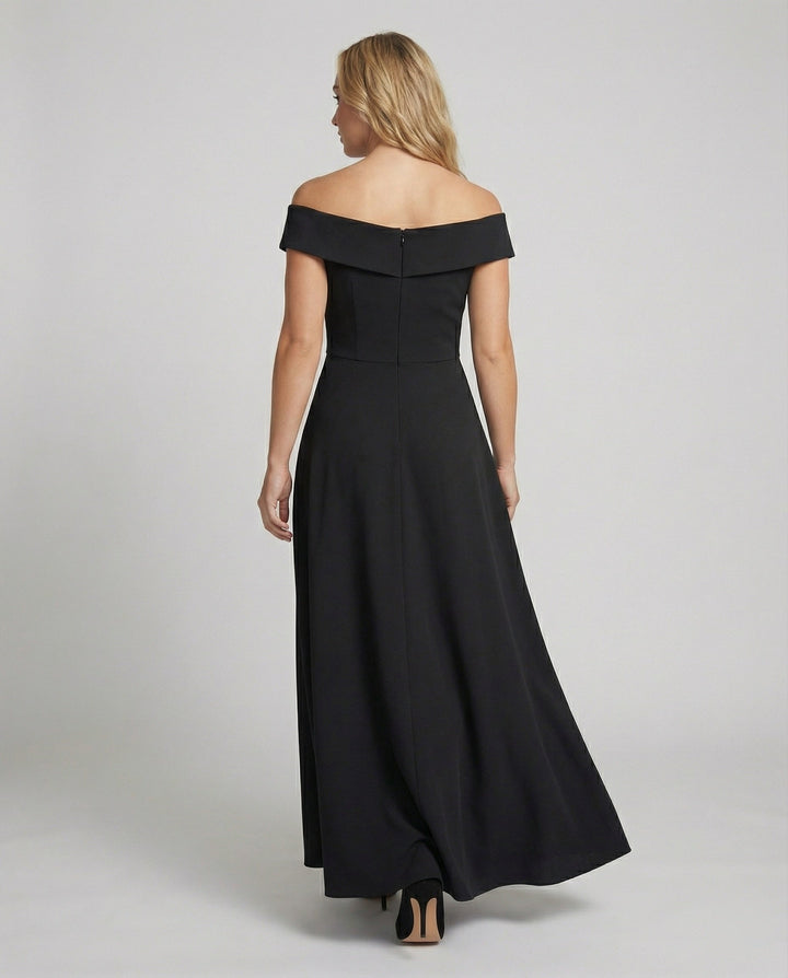 Off-Shoulder Maxi Evening Dress