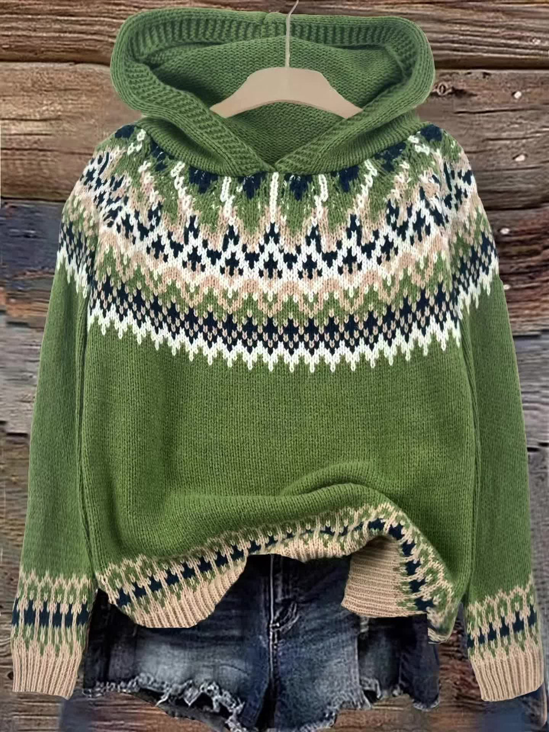 Nerea - Suéter con capucha - Jacquard