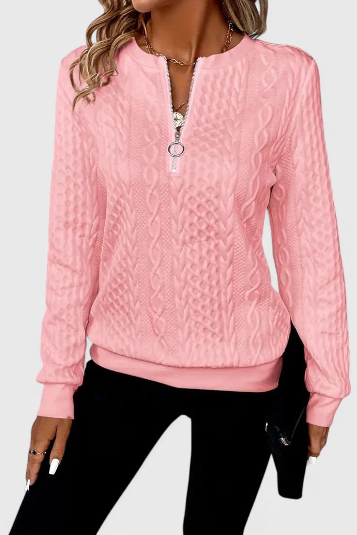 Amalia Jersey de Punto con Cremallera Suave