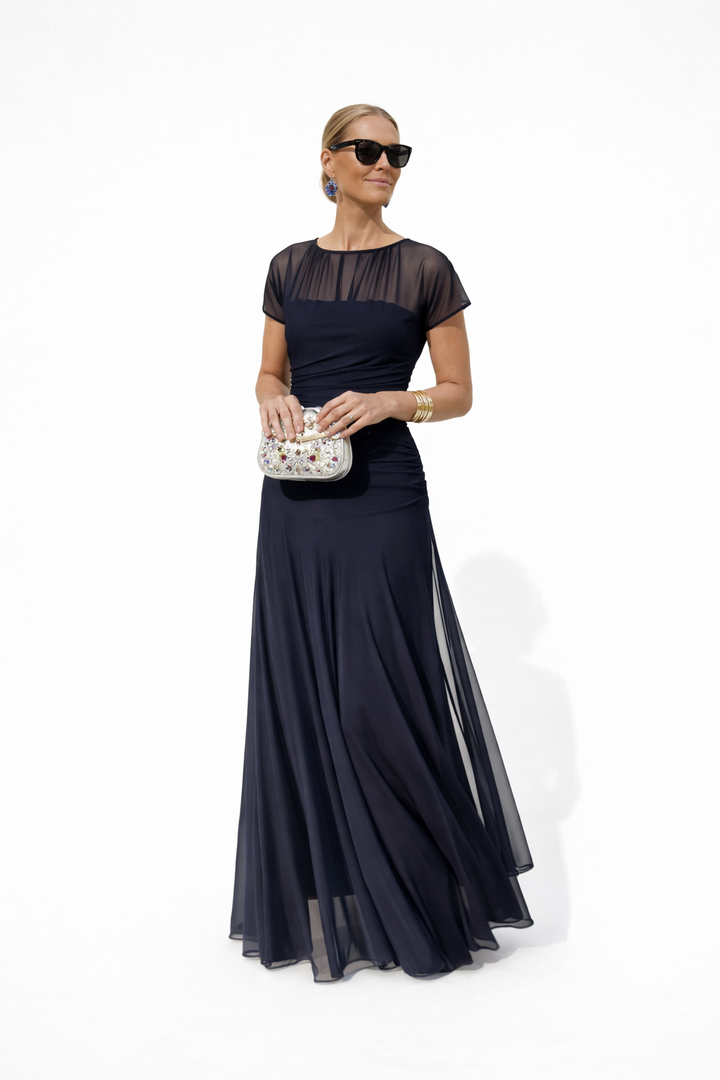 Veloria | Elegante vestido largo con estampado floral