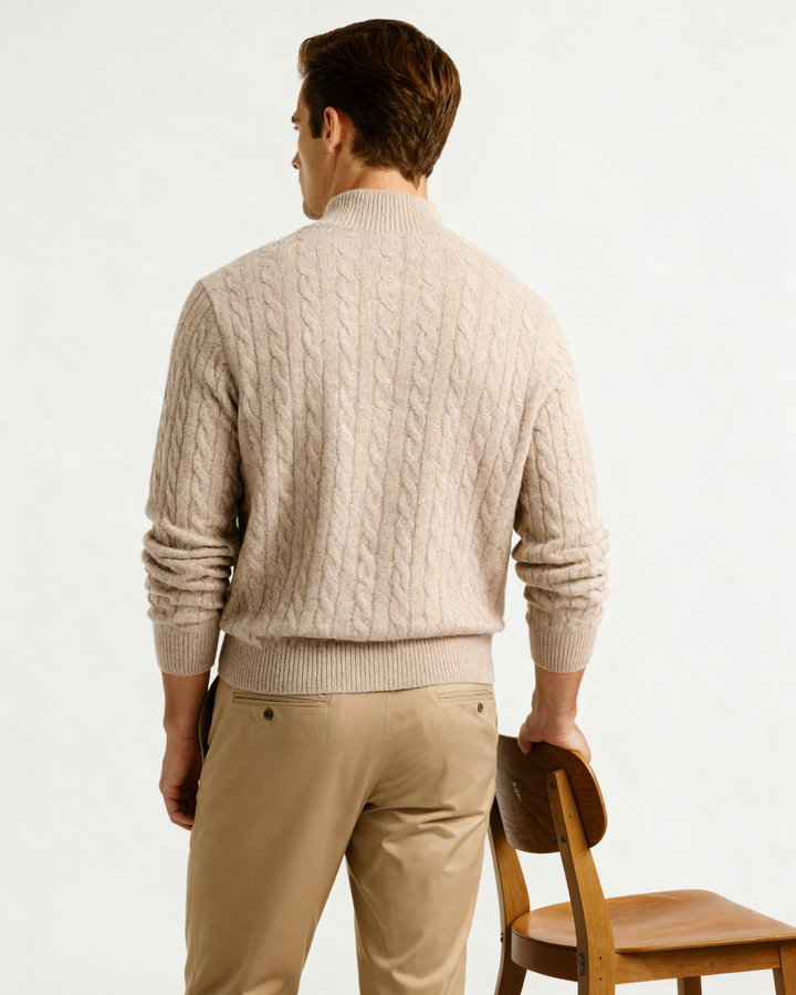 Cashmere Sweater with Half Zip | Comfort and Elegance