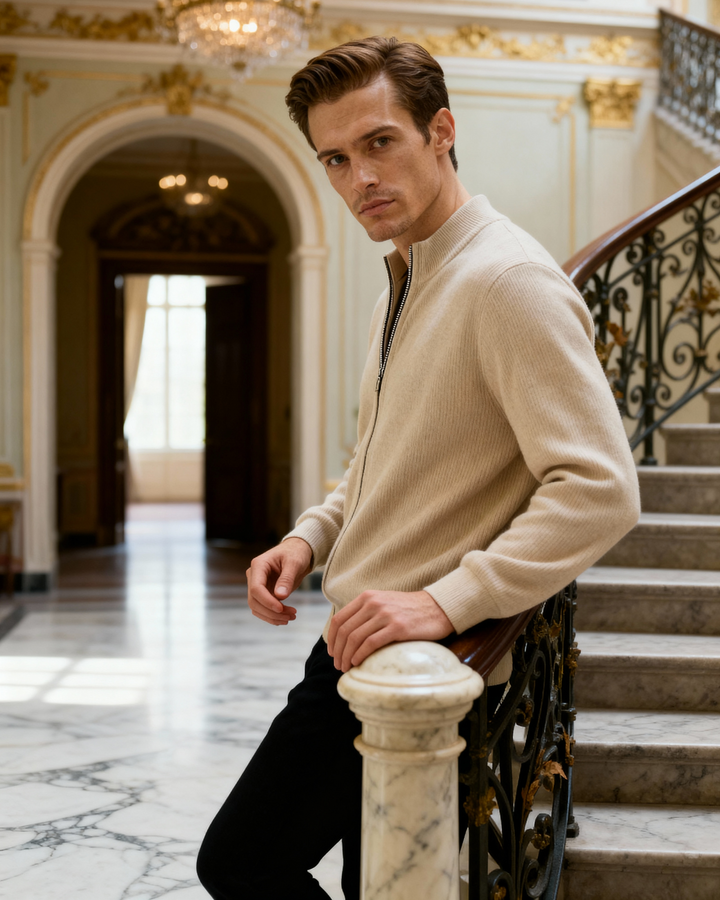 Elegant Zip Up Sweater | Everyday Comfort and Clean Style