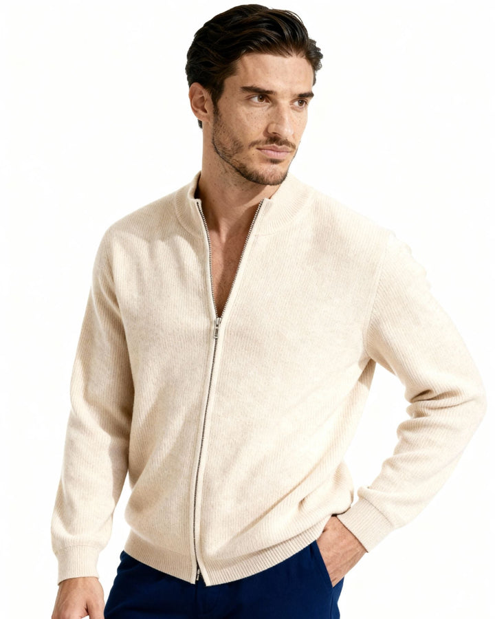 Elegant Zip Up Sweater | Everyday Comfort and Clean Style