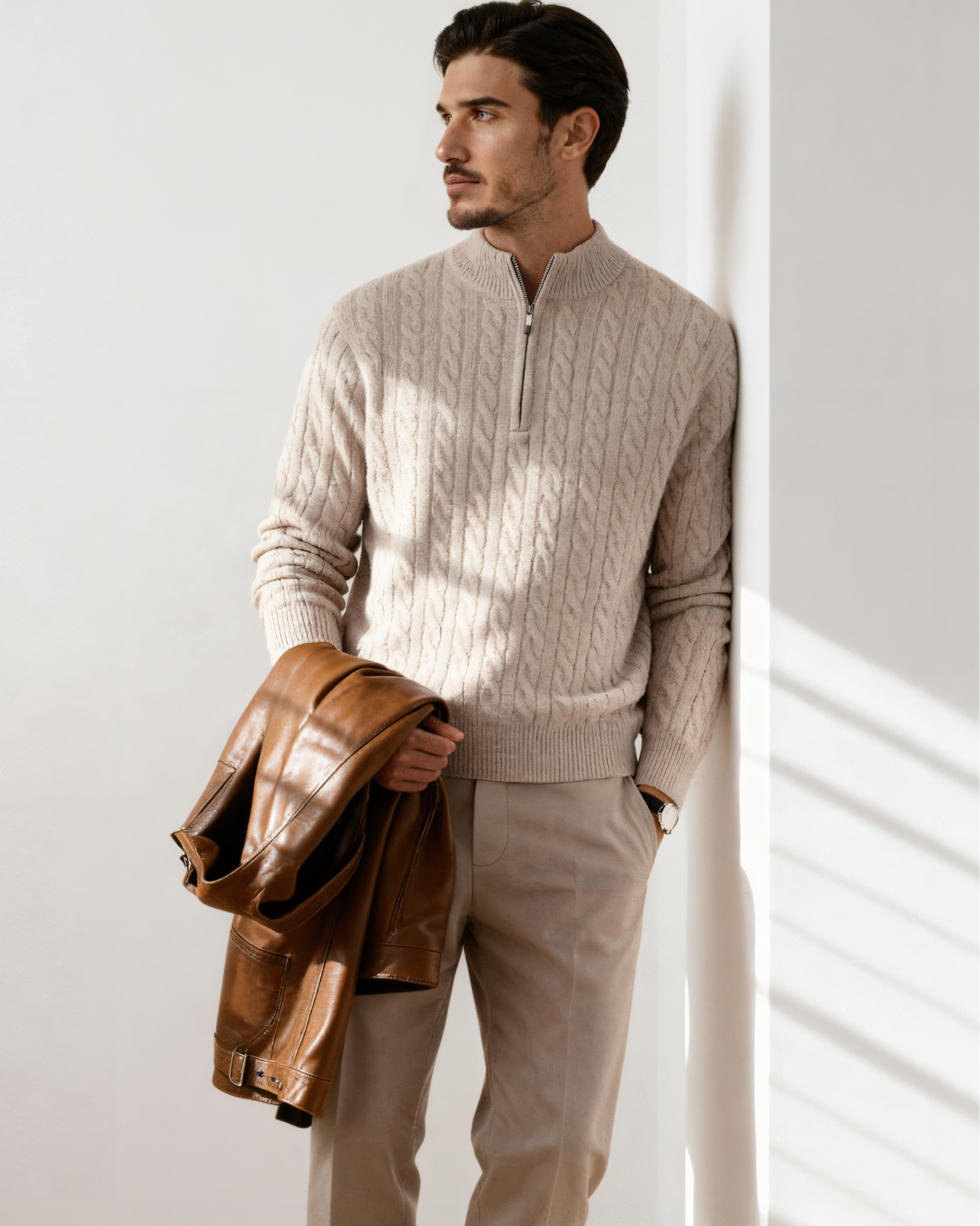 Cashmere Sweater with Half Zip | Comfort and Elegance