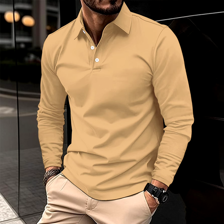 Polo elegante de manga larga | Estilo informal refinado