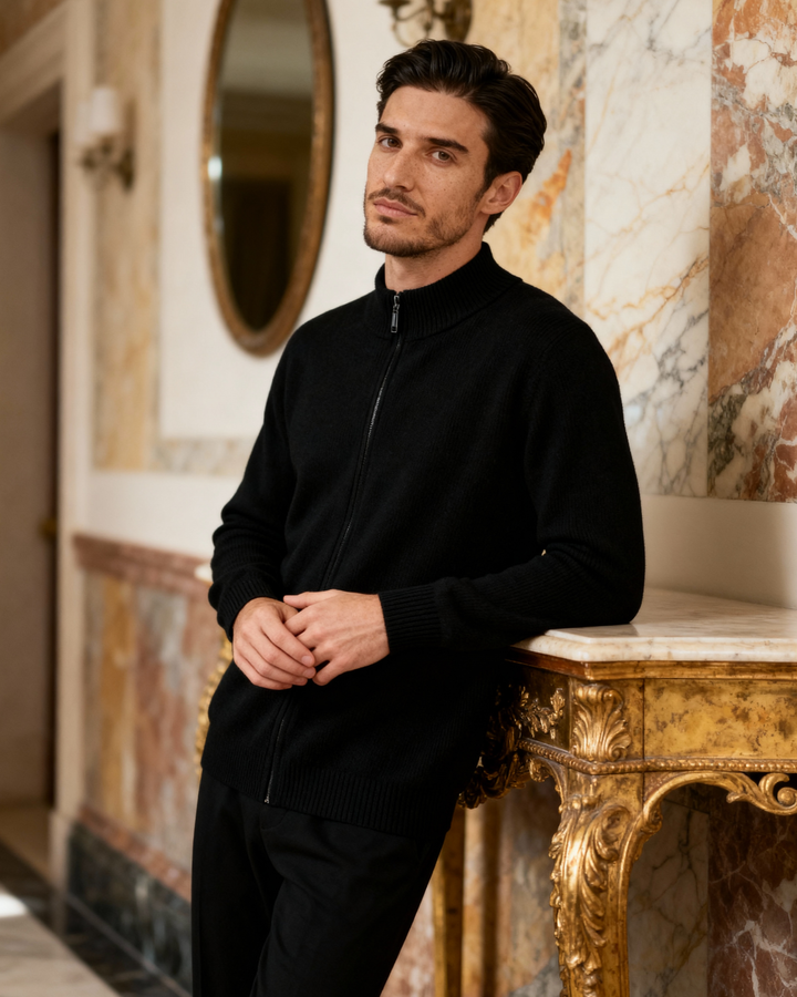 Elegant Zip Up Sweater | Everyday Comfort and Clean Style