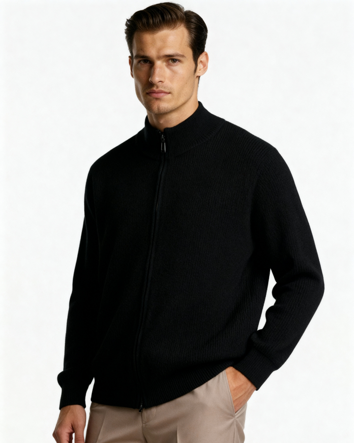 Elegant Zip Up Sweater | Everyday Comfort and Clean Style