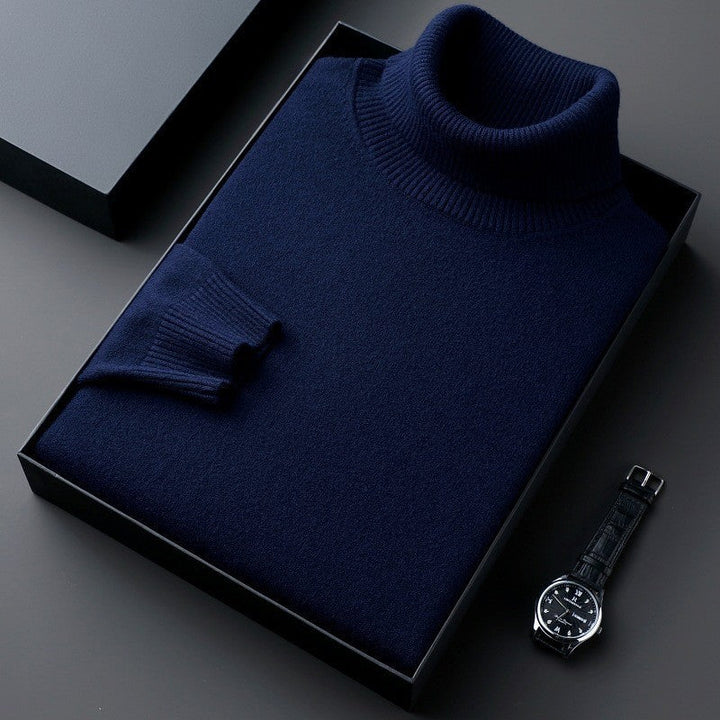 Stretch Viscose Turtleneck Sweater | Elegant Comfort