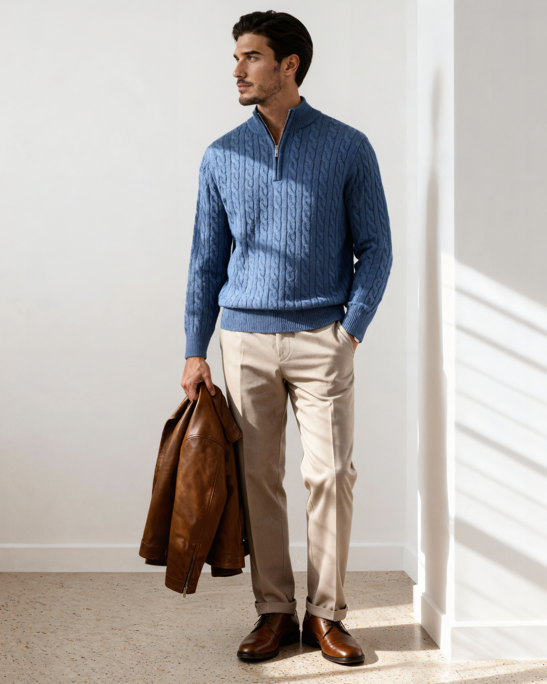 Cashmere Sweater with Half Zip | Comfort and Elegance